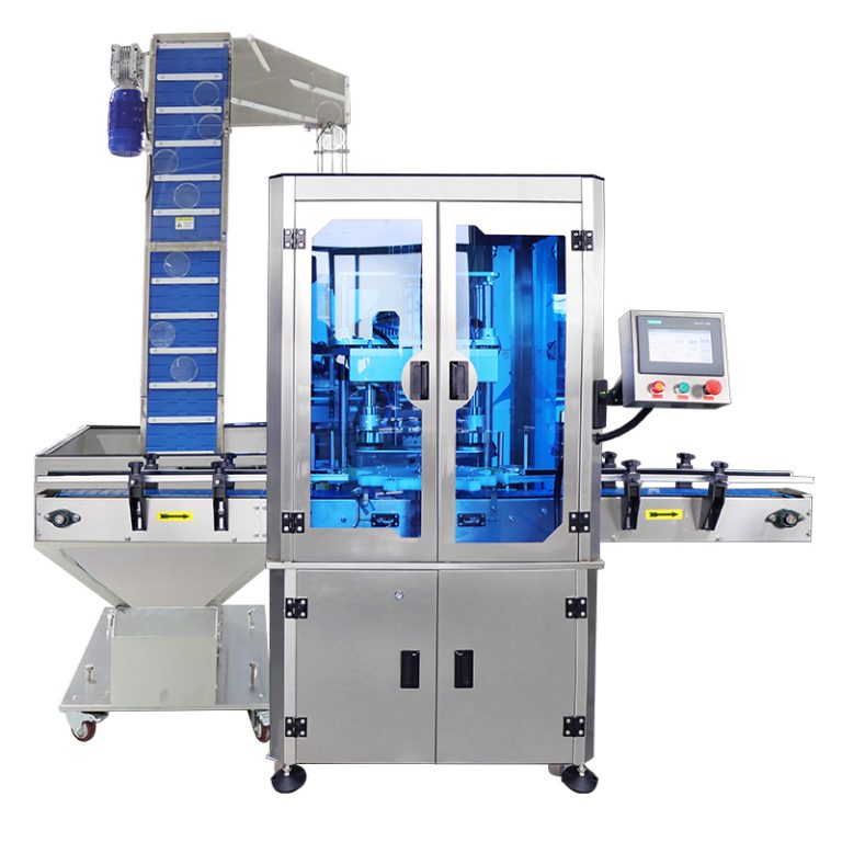 Automatic servo milk powder plastic jar screw capping machine