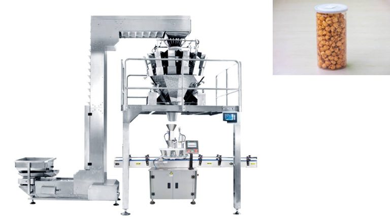 Plastic can popcorn weigher filling machine