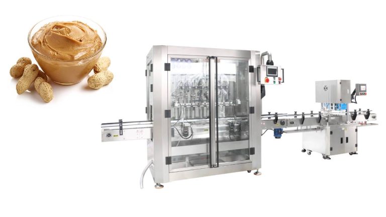 Fully automatic peanut paste can filling and seaming machine