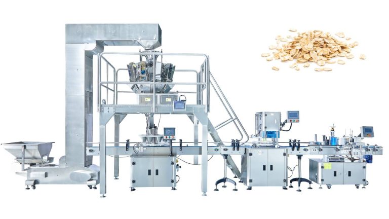 Oatmeal Can Weighing Filling and Sealing Machine Line Manufacturer