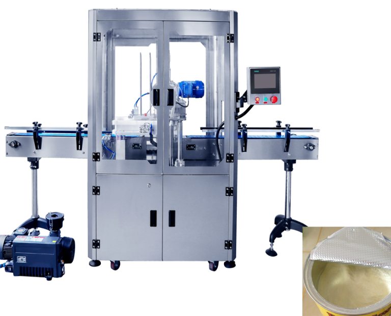 Macchina aggraffatrice automatica per lattine con lavaggio con azoto sotto vuoto per formaggio in polvere: standard di imballaggio elevati